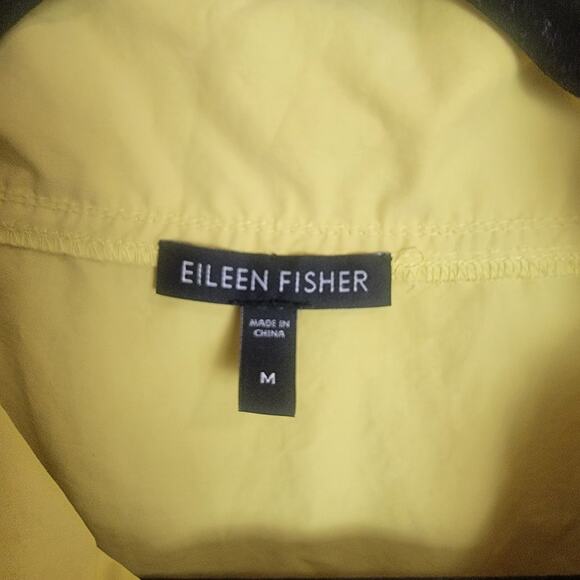 Eileen Fisher Yellow Rain Jacket Size Medium - Picture 4 of 4